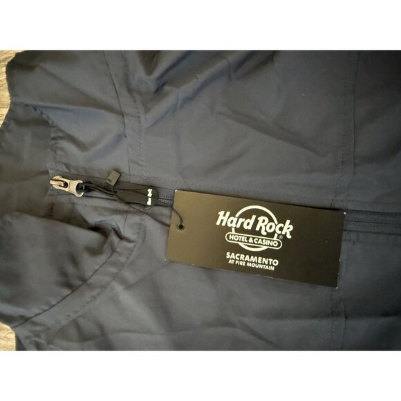 Hard Rock Sacramento California Unisex Adult Navy Blue Full Zip Jacket M NWT - Picture 3 of 5